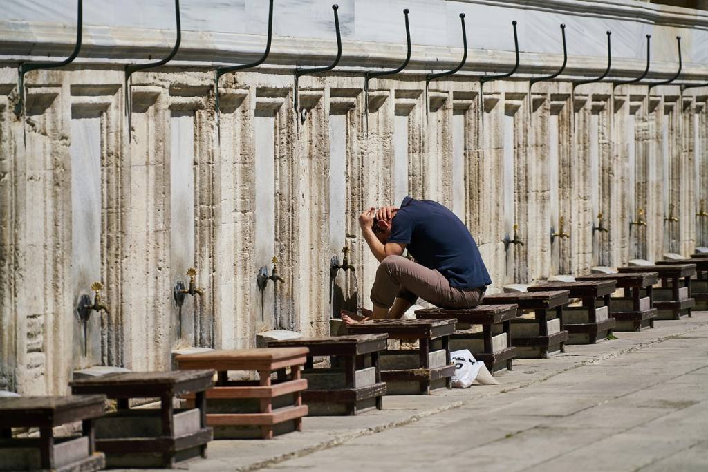cami, male, worship, wudu, that, bathe, cleaned up, prayer, istanbul, trip, man, wudu, wudu, wudu, wudu, wudu