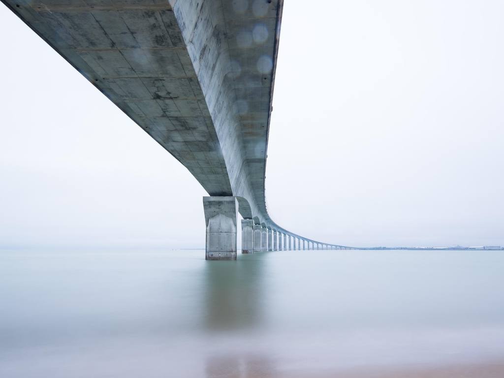 arches, architecture, bridge, columns, construction, curve, engineering, foundation, outdoors, steel, nature, travel, water